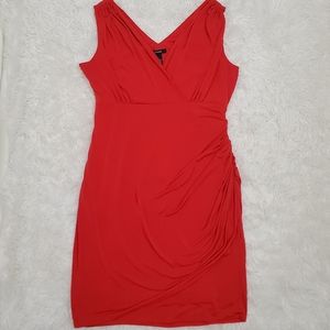 Alfani Red Ruched Tulip Hem Dress